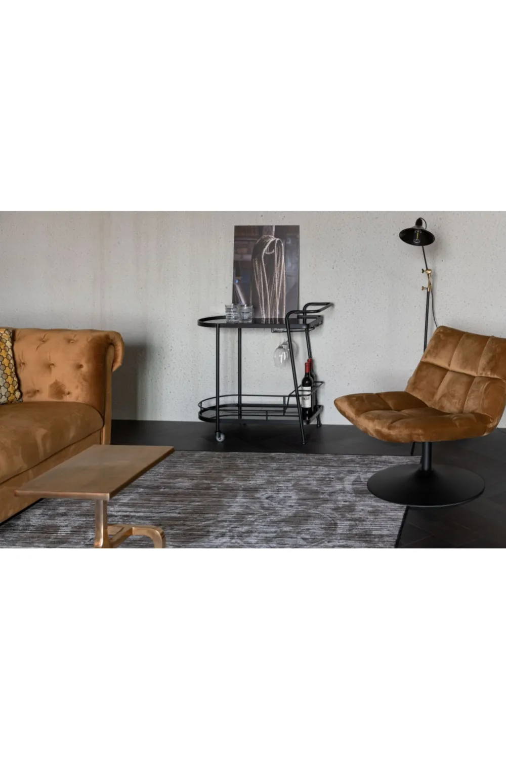 Black Wheeled Trolley | Dutchbone Giulia