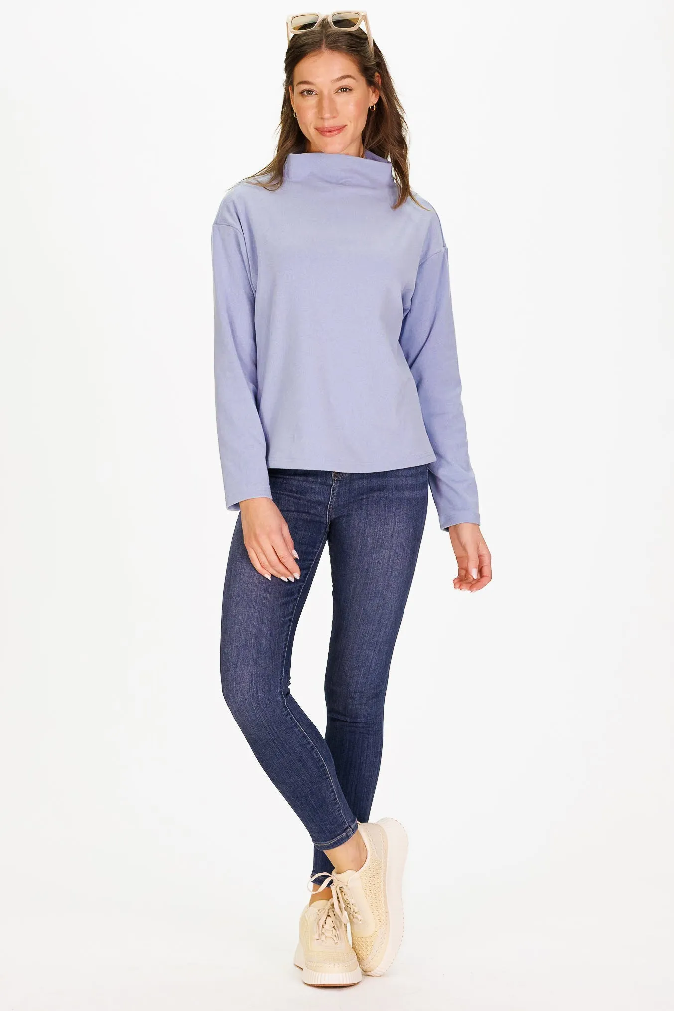 Camren Top in Cloudy Blue Supersoft