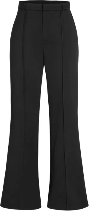 CIDER Solid Knitted Flared Trousers