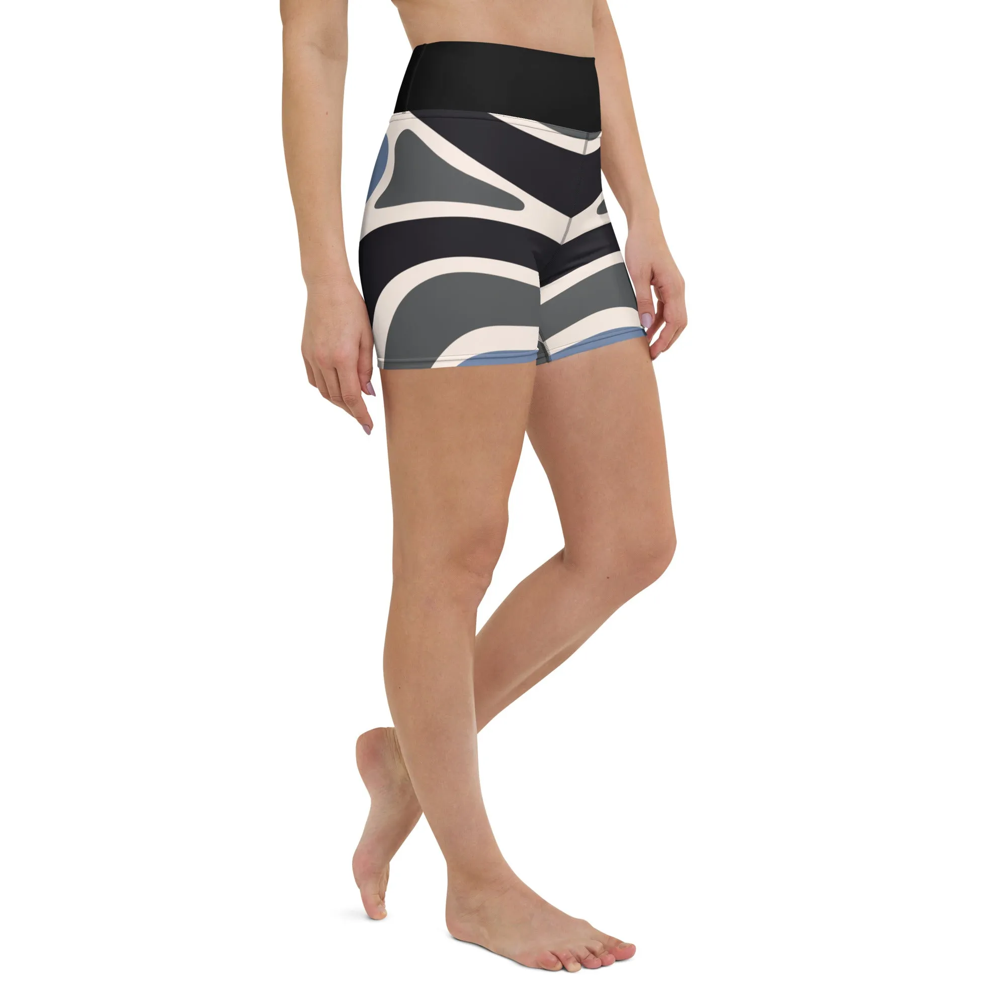 Humble Sportswear™ Abstract Black Spandex Shorts
