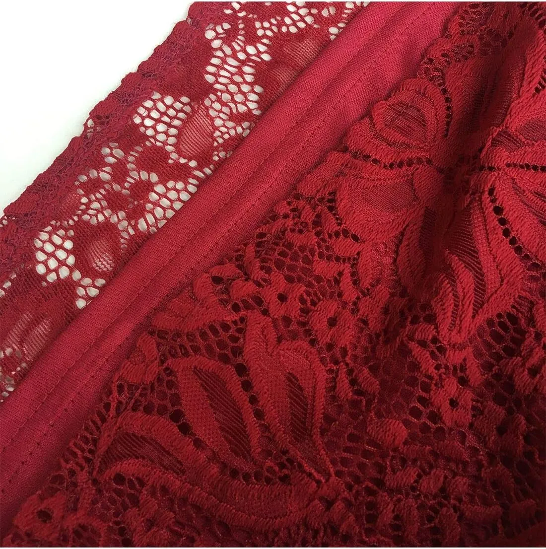 MIHOLL Women's Lace Off Shoulder Tops Casual Loose Blouse Shirts