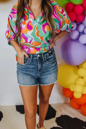 Silver Beau High Rise Shorts