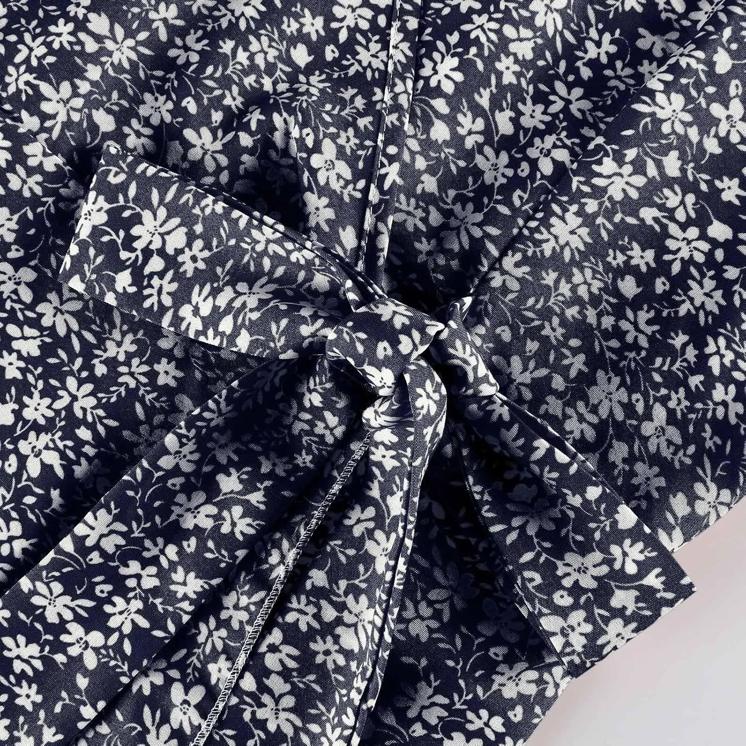 Summer Floral Dresses for Women 2025 Midi Wrap Dress V Neck Flutter Short Sleeve Tie Waist Ruffle Hem Beach Dresses
