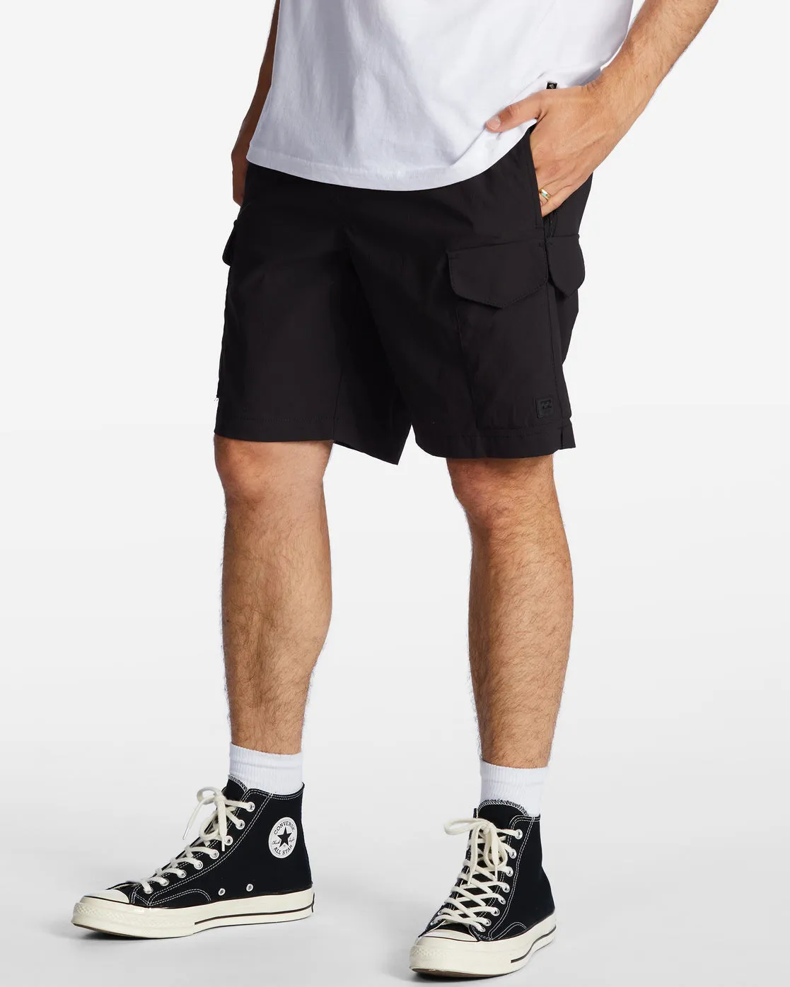 Surftrek Elastic Technical Cargo 19" Shorts - Black