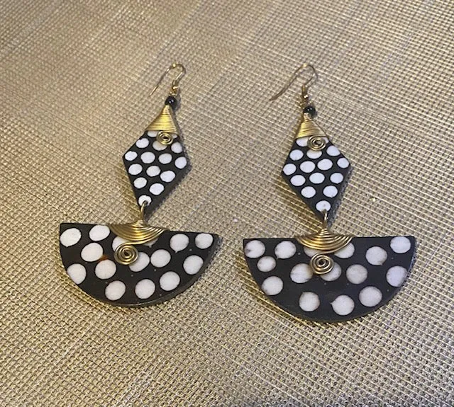 Tribal Polka Dot Dangles